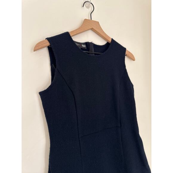 Lafayette 148 New York Sleeveless Wool Sheath Dress - Blue, 8 - Picture 3 of 10